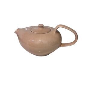 Vintage Russel Wright Pink Oneida Speckled Midcentury Pottery Teapot